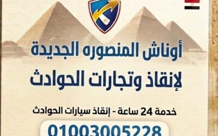 ونش انقاذ فى المنصوره الجديده 01003005228